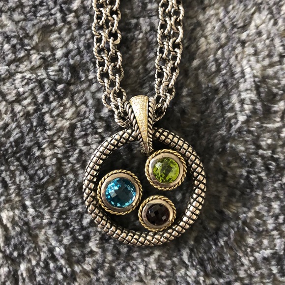 Andrea Candela NEW Multi Stone Necklace/Pendant - Picture 1 of 5